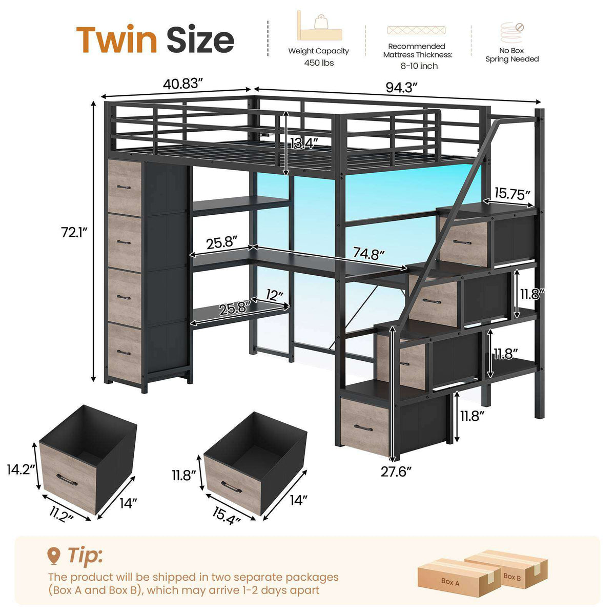 2 person desk